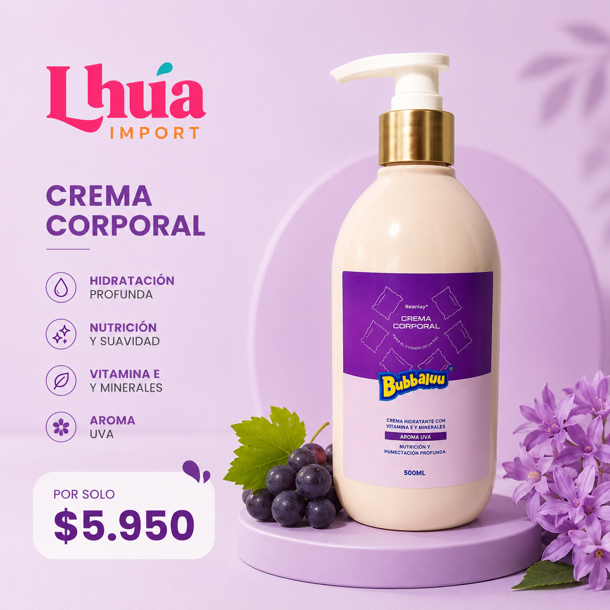 Bubbaluu Crema Hidratante Corporal